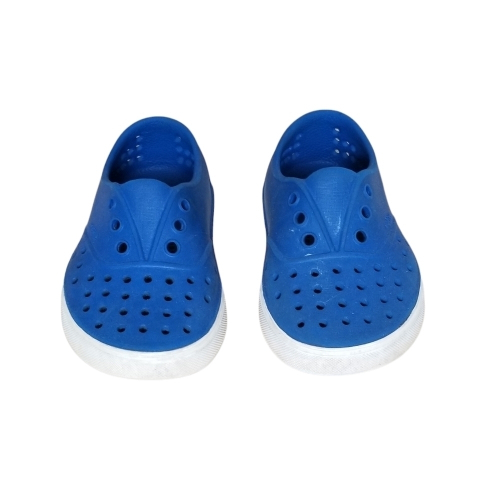 Childrens Native Victoria Blue Shell White Miller Shoes Size C6